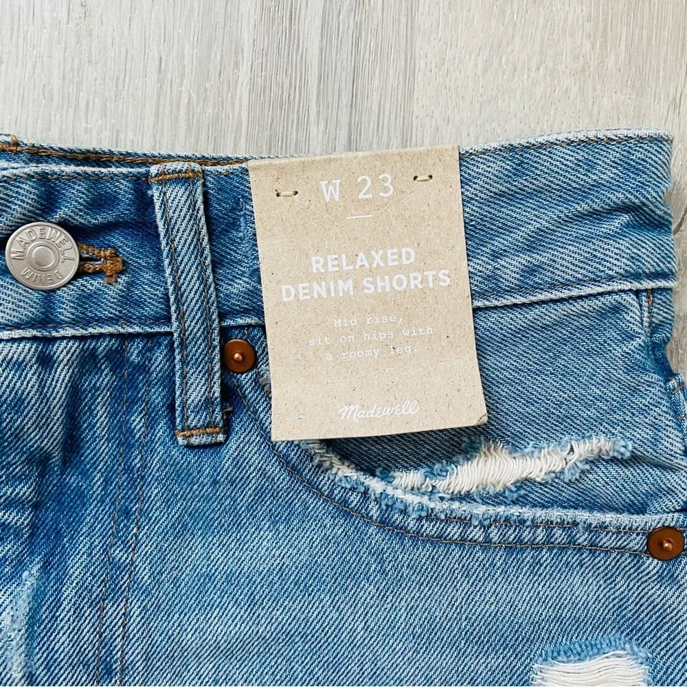 Madewell Relaxed Denim Shorts Blue Sz 23
